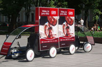 scooter advertising trailer